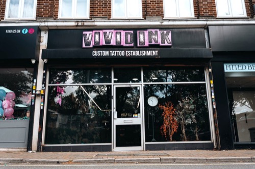 Vivid Ink Hagley Road studio exterior